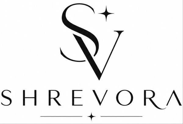 Black logo with stylized 'SV' monogram and the word 'SHREVORA' on a plain white background.